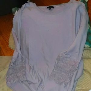 Talbot's petite laced sleeve sweater